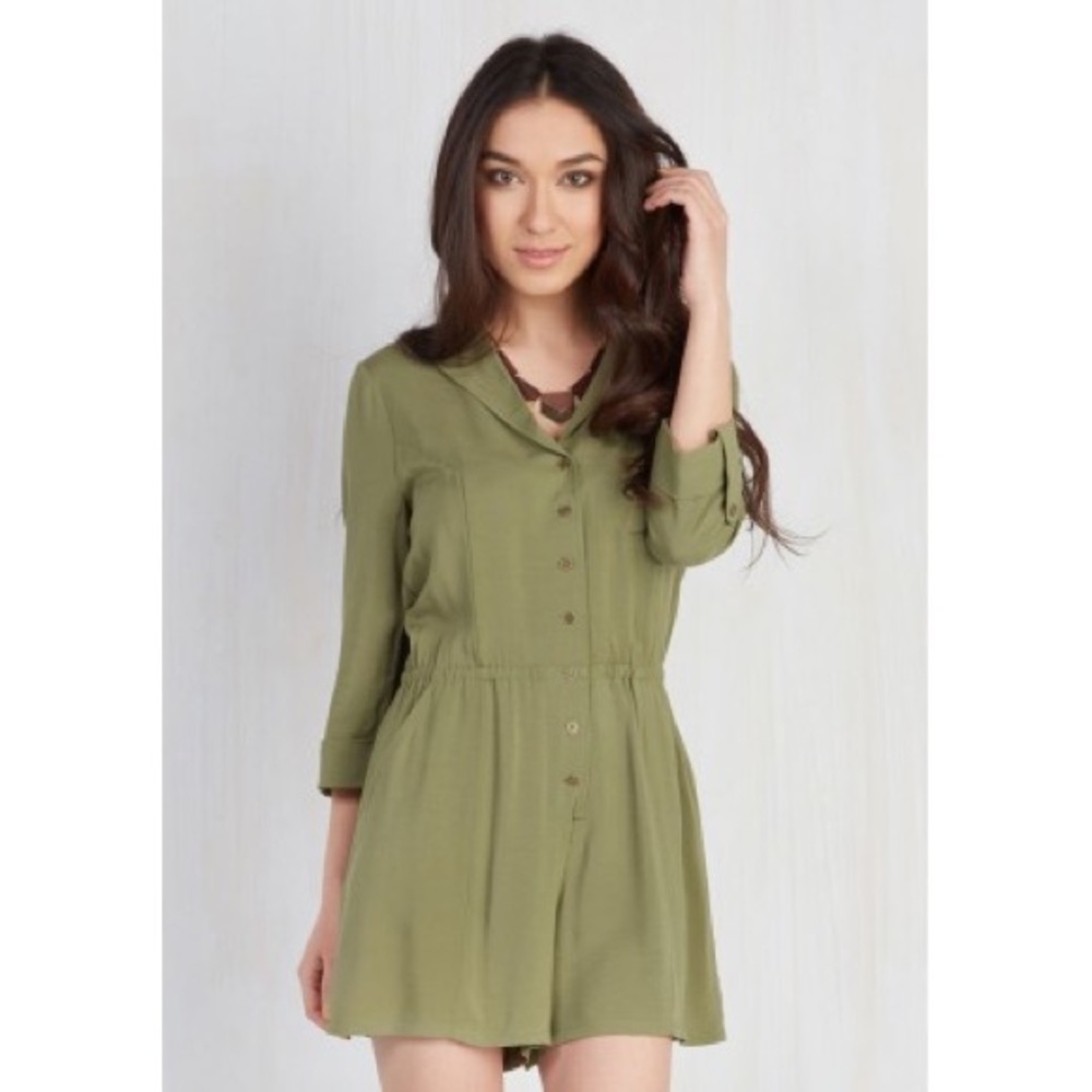 Modcloth So Field With Joy Romper in Olive